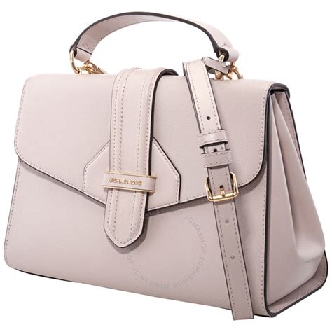 Michael Kors Soft Pink Crossgrain Leather Bleecker Medium 